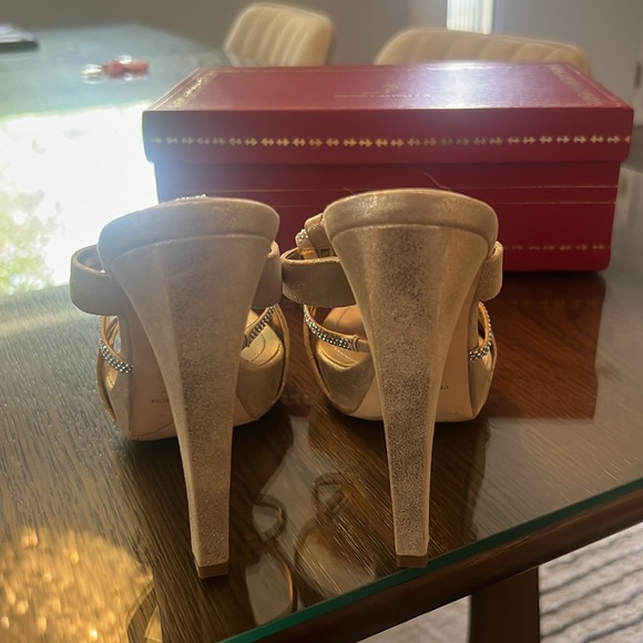 Rene Caovilla sparkle gold heels! - Picture 3 of 4